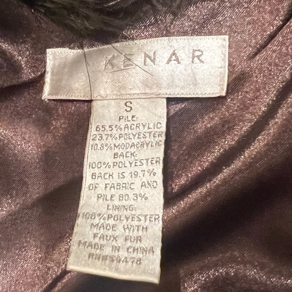 Kenar Faux Fur Brown Vest Small Hook Closure Sleeveless Lined Soft Small - Picture 5 of 8